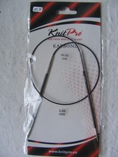 Stricknadeln stricken Rundstricknadeln Karbonz Knit Pro 3mm 60 cm Hightech DIY