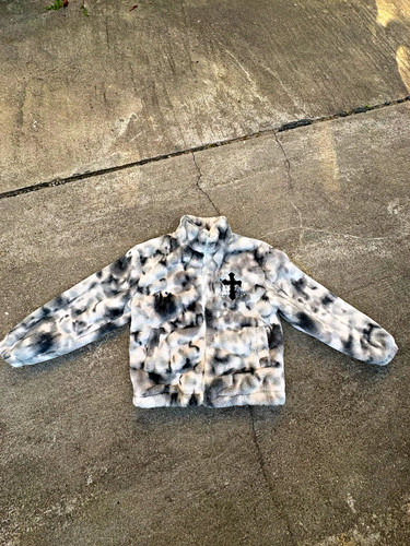 Kunstpelz jacke animal print - m,