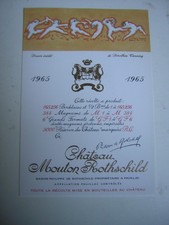 Wein 1965 chateau - 1965, mouton