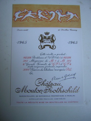 Wein 1965 chateau mouton - 1965,