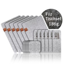 Tischset Filz grau, Platzset