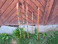 5 ALTE WANDERSTÖCKE mit 35 Alte STOCKNÄGEL  AUS  Metal 