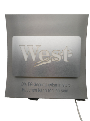 Werbung west zigaretten lampe - west,