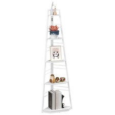 Homcom stufiges eckregal - 5-stufiges,