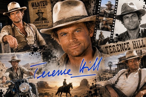 Terence hill autogramm foto - hill,,