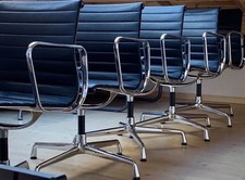 Vitra EA 108  leder, schwarz