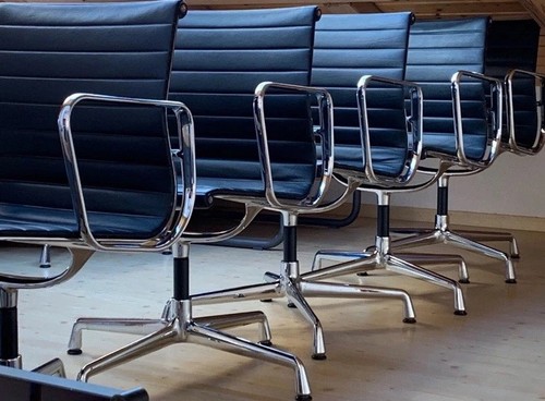 Vitra 108 leder schwarz - ea,