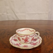 Carisch Porzellan Mokkatasse + UT Indisch Rot Goldspitze