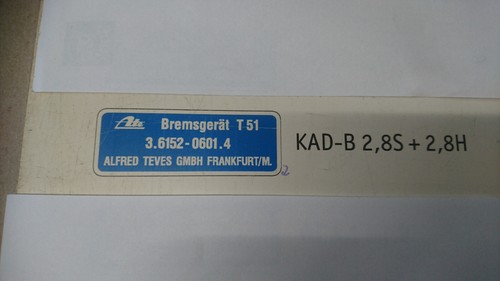 Aufkleber ate bremsgerät - bremsgerät, t51