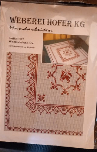 Stickpackung weihekorbdecke - stickpackung,