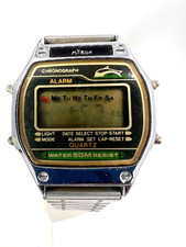 Vintage MITRON Alarm LCD, Armbanduhr, Quarz, Herrenuhr, 90er Jahre