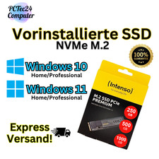 NVMe M.2 mit Windows 11 / Windows 10 vorinstalliert