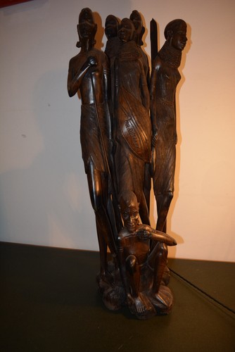 Holzfigur familie gruppe - holzfigur,