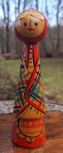 Holz puppe figur frau - holz,