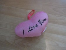 Dekokissen Rosa Anhänger  I love you Geschenk Valentinstag Geburtstag Muttertag