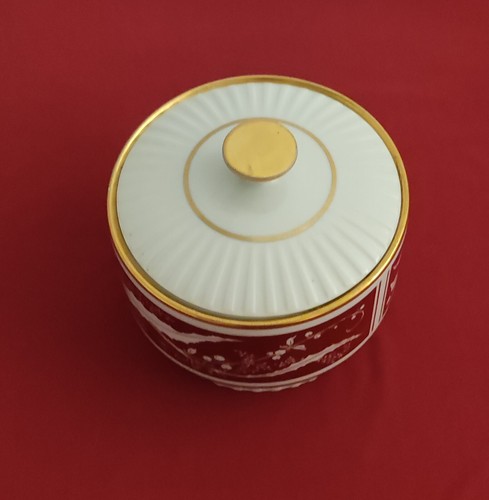 Porzellan dose mit deckel - dose,