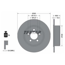 Textar Bremsscheiben + Beläge hinten 2416303 24163 2416317814 7964D1057 | 11868