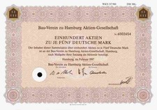 Bau Verein Hamburg 1997 Tegernsee Leipzig München Berlin 500 DM Sparverein TAG