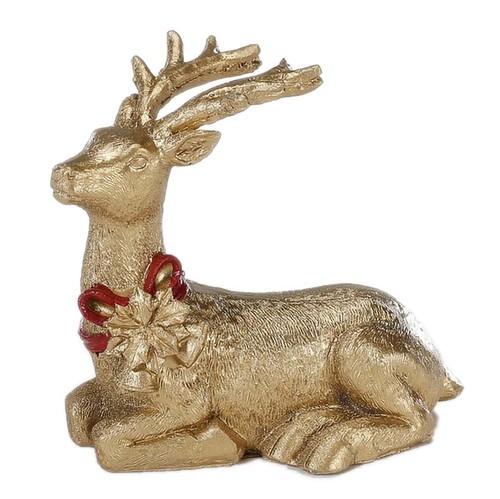 Hirsch liegend polyresin 7cm - polyresin,