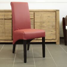Esszimmerstuhl Felice Leder Rot Stuhlbeine Wenge Lederstühle Stühle Stuhl NEU