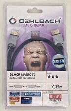 Oehlbach 92450 High Speed HDMI Kabel Ethernet Black Magic 75 Ultra HD 4K 0,75m B