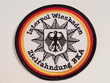 BUNDESKRIMINALAMT BKA ZIELFAHNDUNG INTERPOL WIESBADEN ABZEICHEN POLIZEI PATCH
