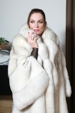 Weiss Fuchs Mantel Pelzmantel