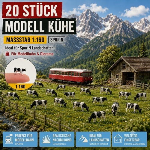 20x modelleisenbahn kühe - 20x, n