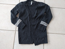 Strickjacke Damen, Longjacke,  schwarz/weiß, adidas NEO, Gr. 2XS
