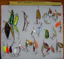 Wobbler, Spinner und Löffel Konvolut, Rappala, Mepps, etc.