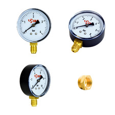 Manometer senkrecht unten - , 1/4"