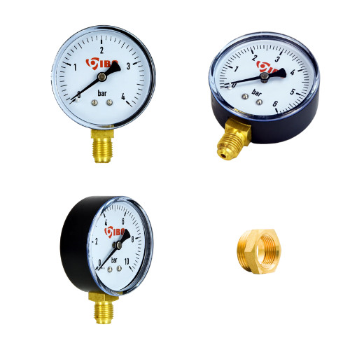 Manometer senkrecht unten - , 1/4"