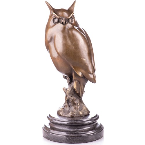 Bronze skulptur eule - bronze,