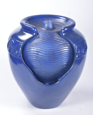 Peaktop Wassenbrunnen blau Garten Amphore Brunnen Wasserfall LED 39x39x43cm