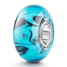 Materia glas bead schwarz blau - materia,