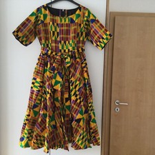 Handmade Kleid Gr. 38 Kostüm bunt Karneval Flamenco Tanz Handarbeit