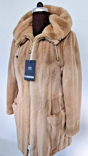 Samt nerz pelz parka - mink,