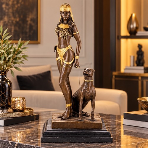 Bronze skulptur kleopatra - bronze,