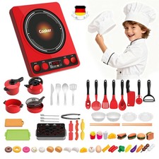 61 STK Spielküchen Zubehör Kinder Set Kochset Spielküchen Geschirr Kochgeschirr