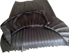 Damen Rock mit Asymmetrischem Plissee - Dehnbar schwarz Gr.38-40