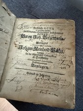 Antikes Buch 1701 Siegel Rechtliche Acta des königlich Schwedischen Hof-Kanzlers