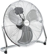 B-WARE Bodenventilator Windmaschine 3 Stufen Lüfter Chrom Metall Standventilator