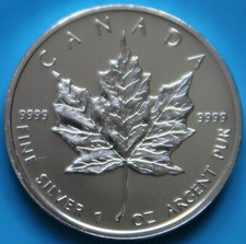 1oz Maple Leaf 1988 - 2023 - 5 Dollar Kanada 999 Ag. + Privy Mark + WildLife