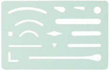 Ecobra Radierschablone Korrekturschablone, dünn, rostfrei, 93 x 60 mm