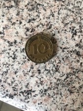 10 Pfennig von 1949 (Bank Deutscher Länder) und 1 D-Mark von 1950 - Sammlerstück