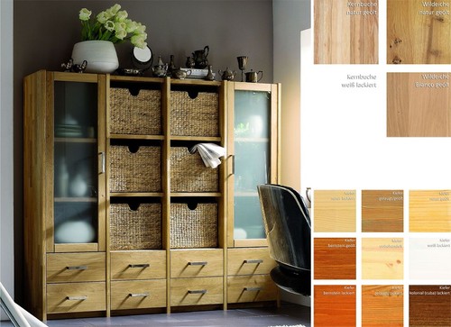 Massivholz highboard neu glas - neu,