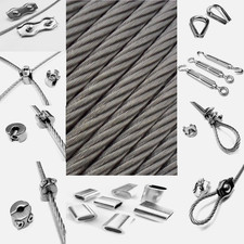 Drahtseil Edelstahl Seil VA Seilklemme Kausche Drahtseilklemme Spannschloss 