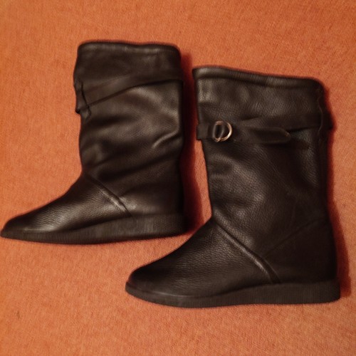 Leder stiefel schwarz - stiefel,