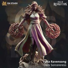 Tabletop Female Sorcereress Miniature Tyria 32mm 75mm DM Stash