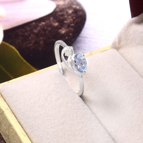 Aaa aquamarin ring 925 - aaa,